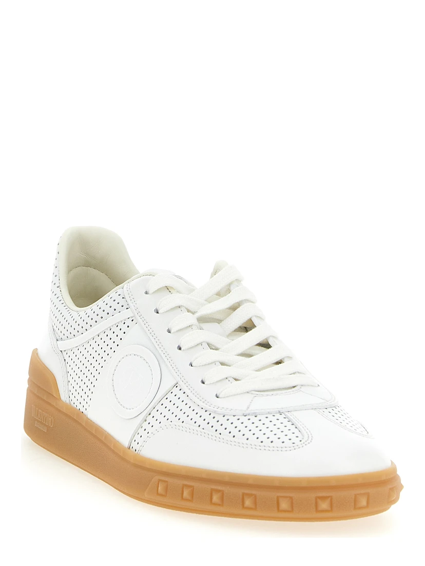 White Calfskin Low Top Sneakers
