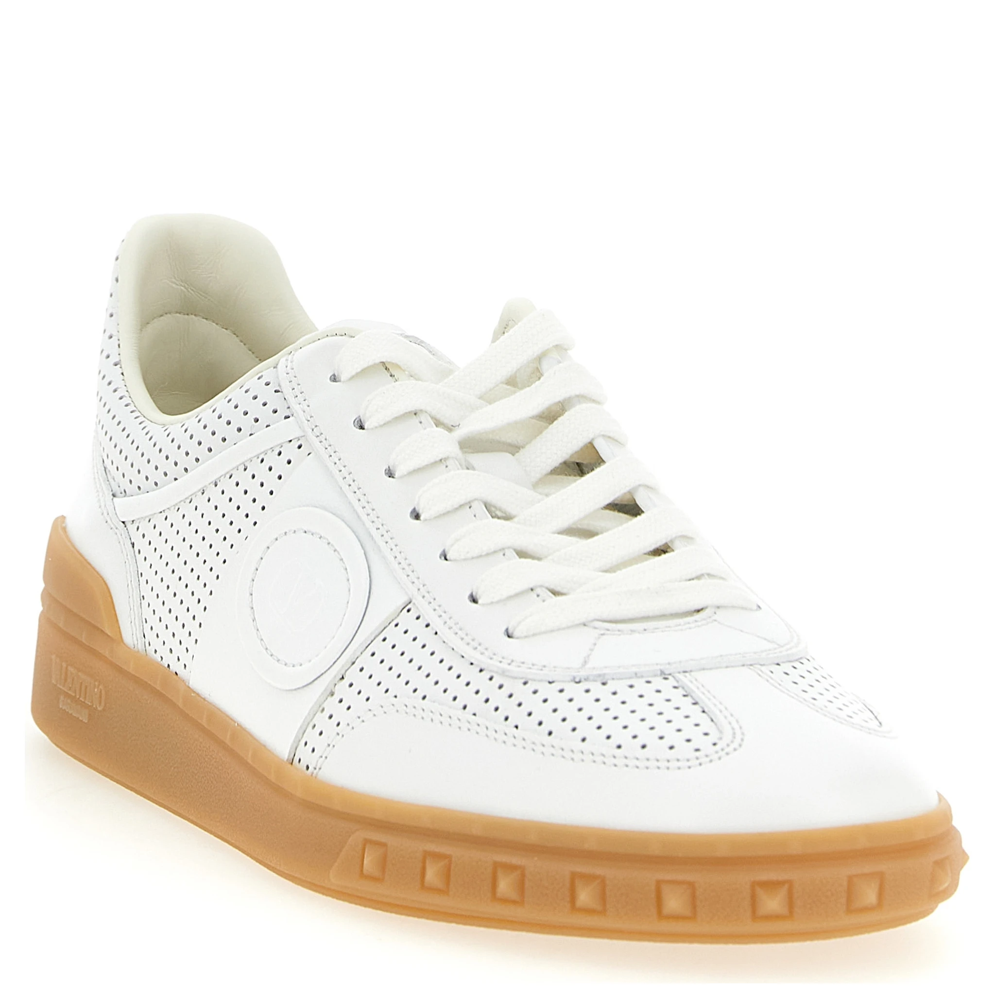 White Calfskin Low Top Sneakers