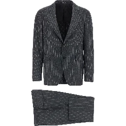 Gray Virgin Wool Two-Piece Suit