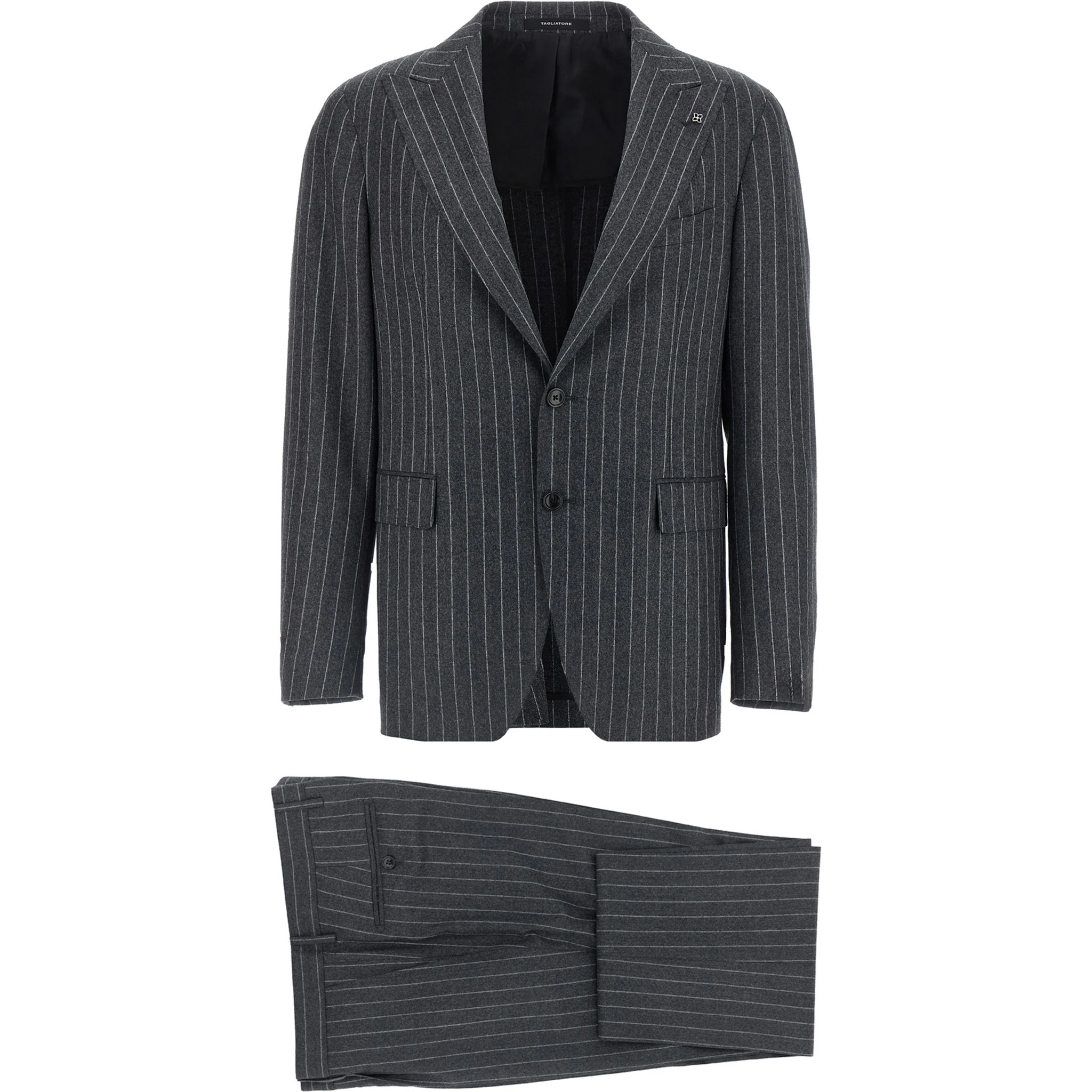 Gray Virgin Wool Two-Piece Suit