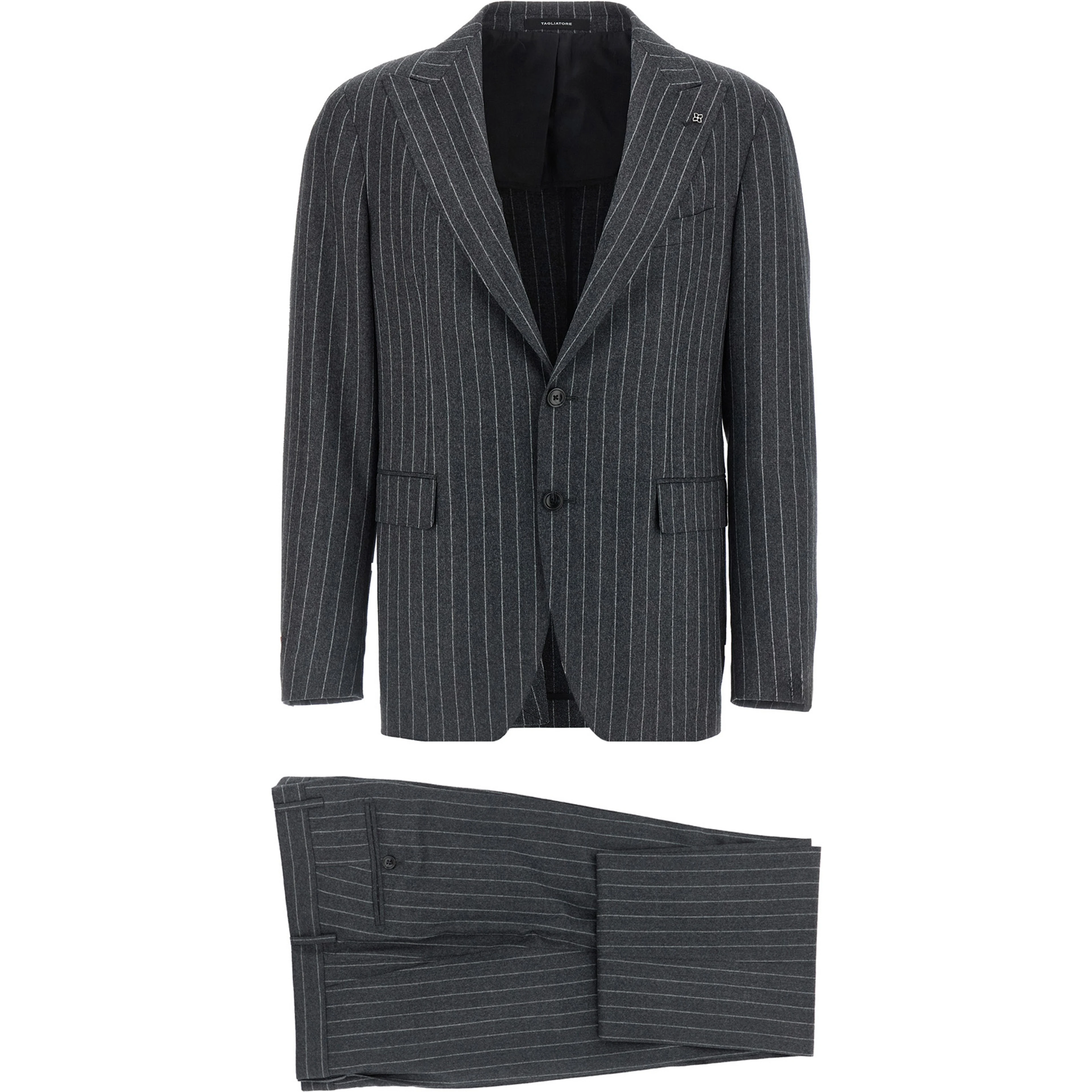 Gray Virgin Wool Two-Piece Suit