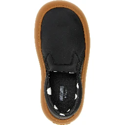 Black Leather Chunky Sneakers