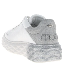 Silver Leather Chunky Sneakers