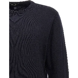 Blue Merino Wool Cardigan