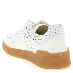 White Calfskin Low Top Sneakers