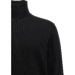 Black Merino Wool Cardigan