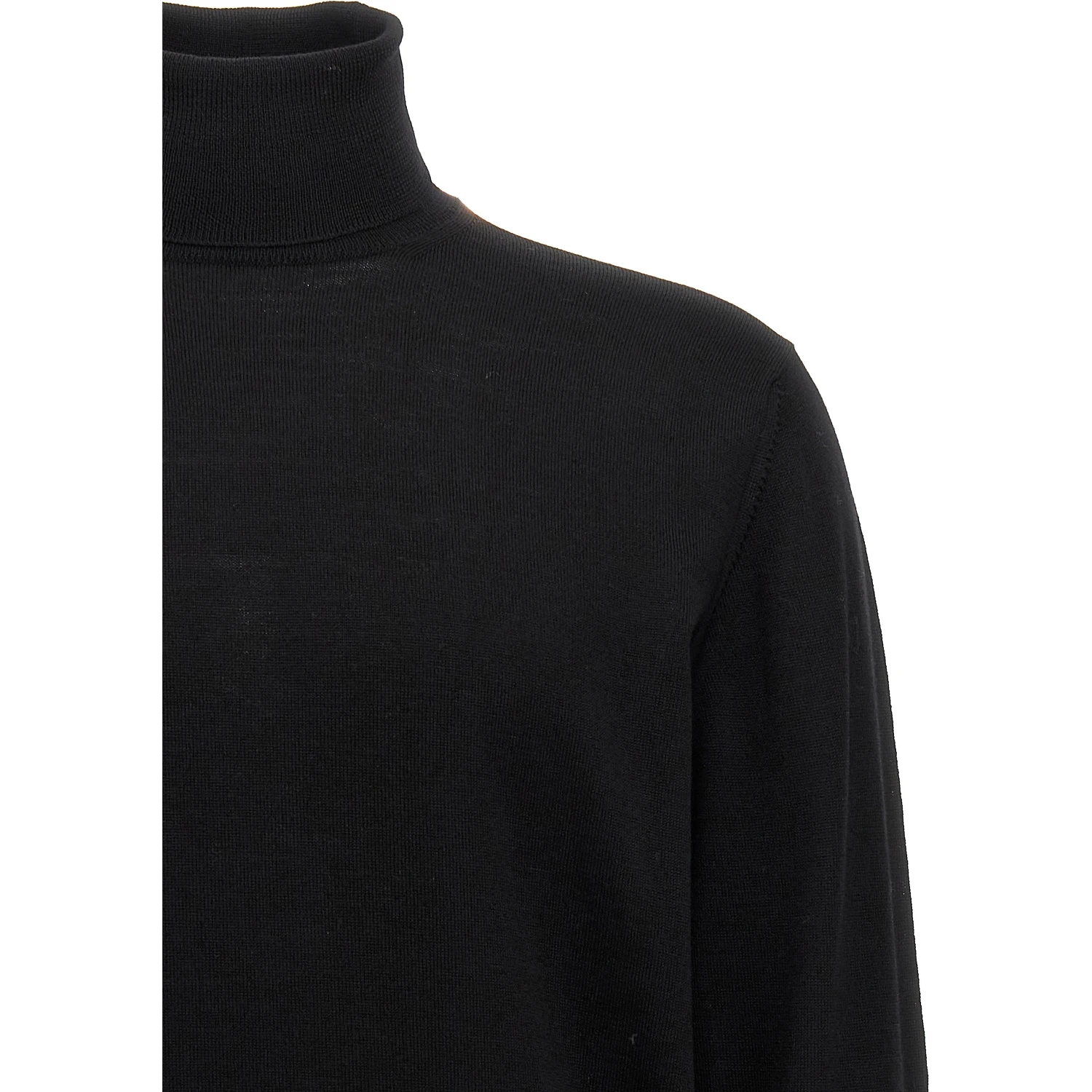 Black Merino Wool Cardigan