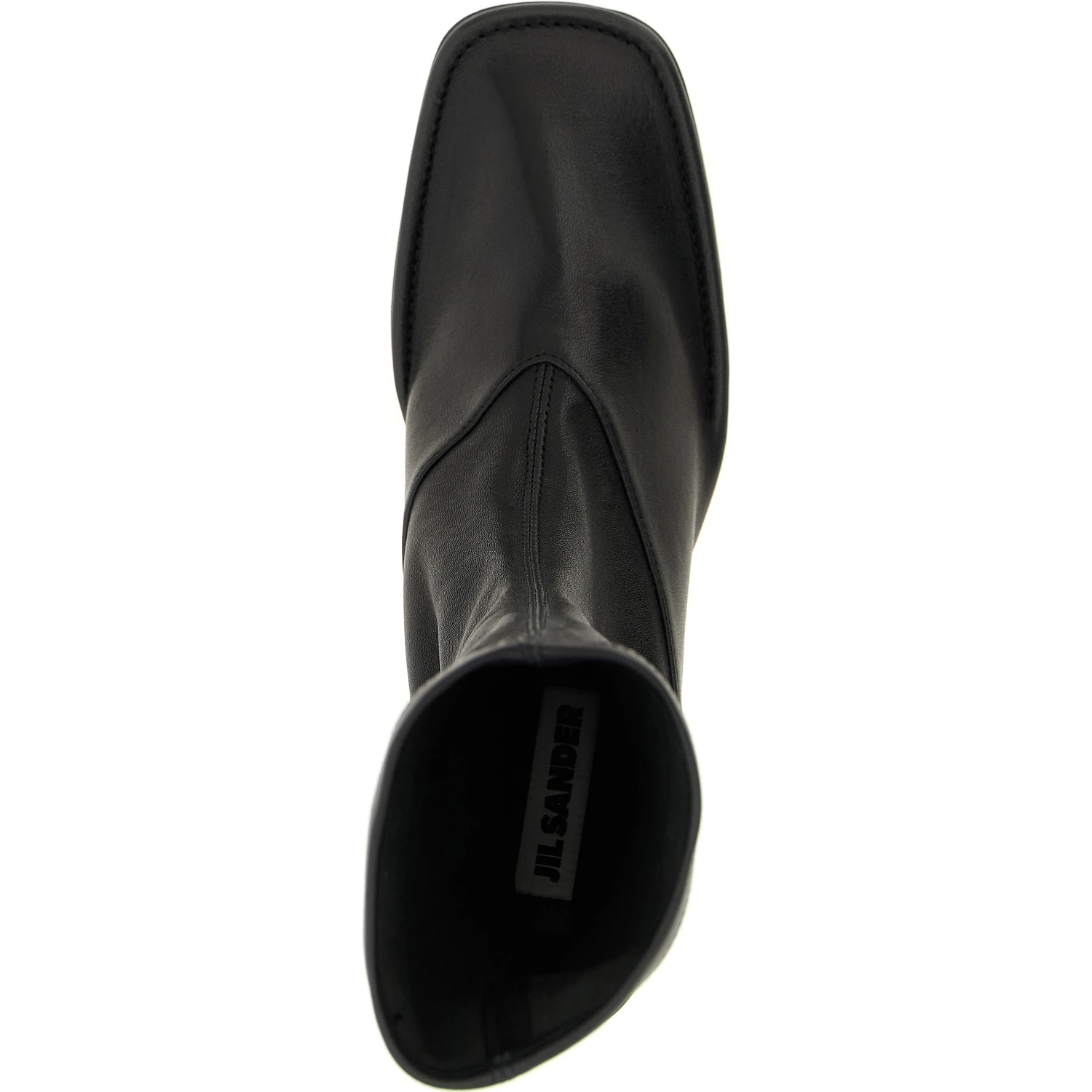 Black Lamb Leather Ankle Boots