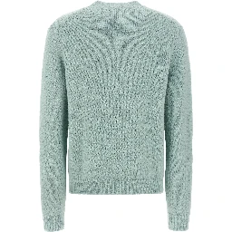 Blue Alpaca Leather Cardigan