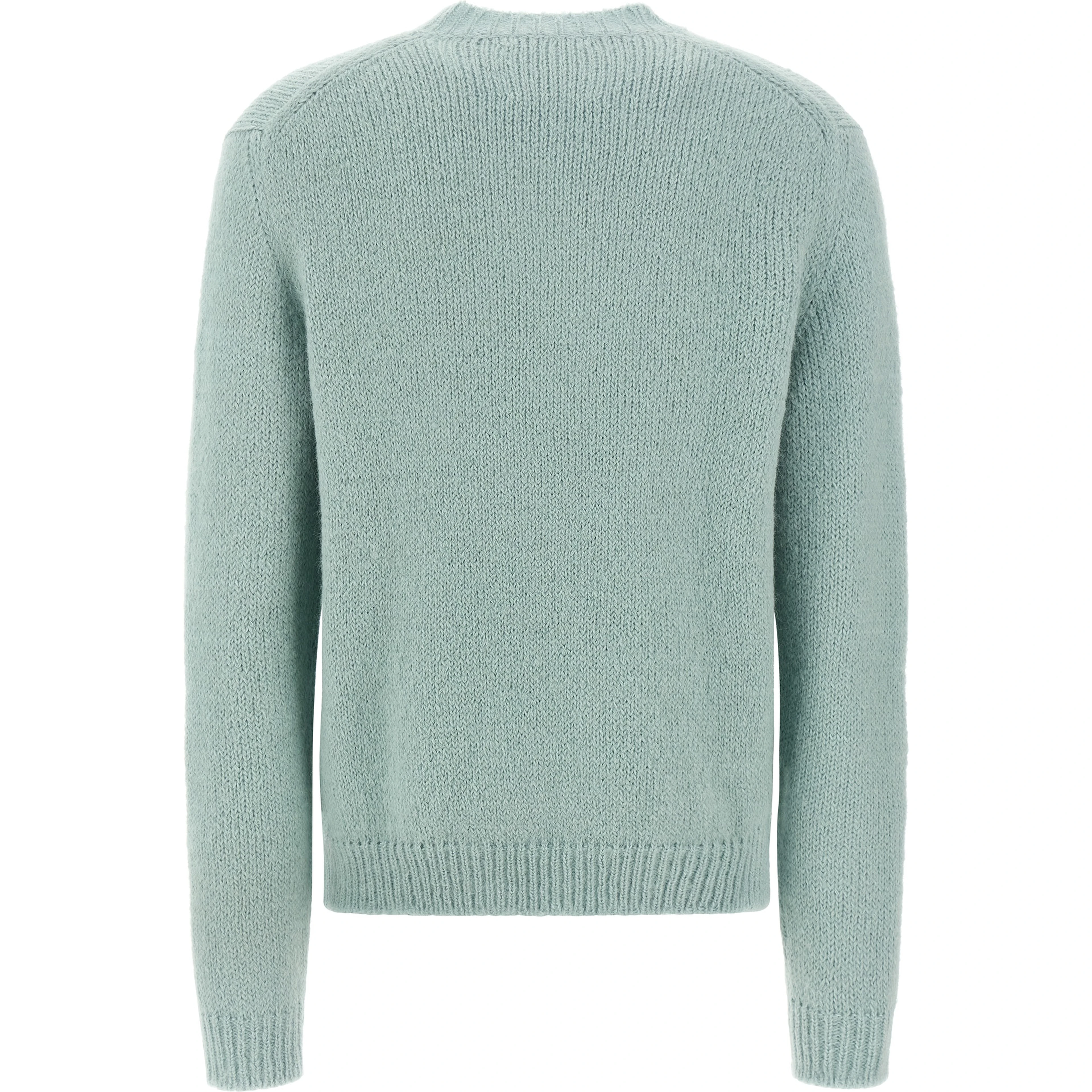 Blue Alpaca Leather Cardigan