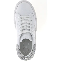 Silver Leather Chunky Sneakers