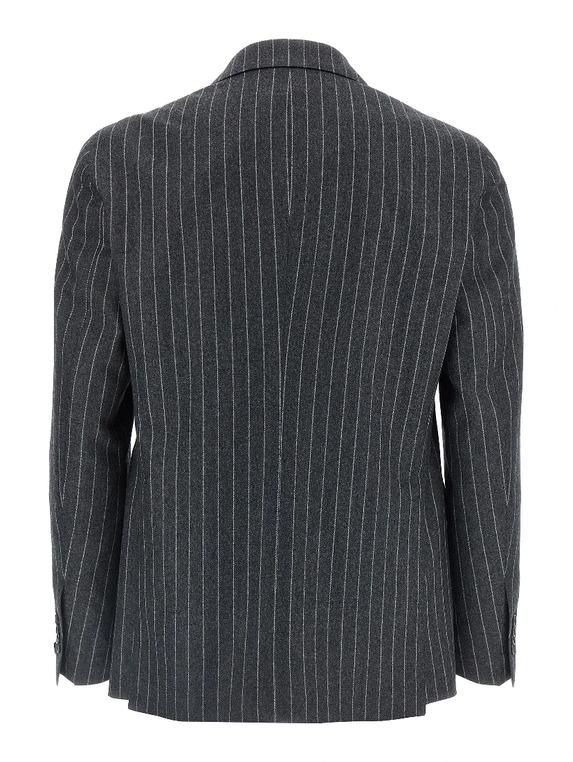 Gray Virgin Wool Two-Piece Suit