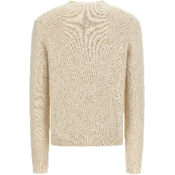 White Alpaca Leather Cardigan
