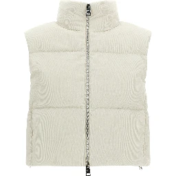 White Viscose Sleeveless Jacket