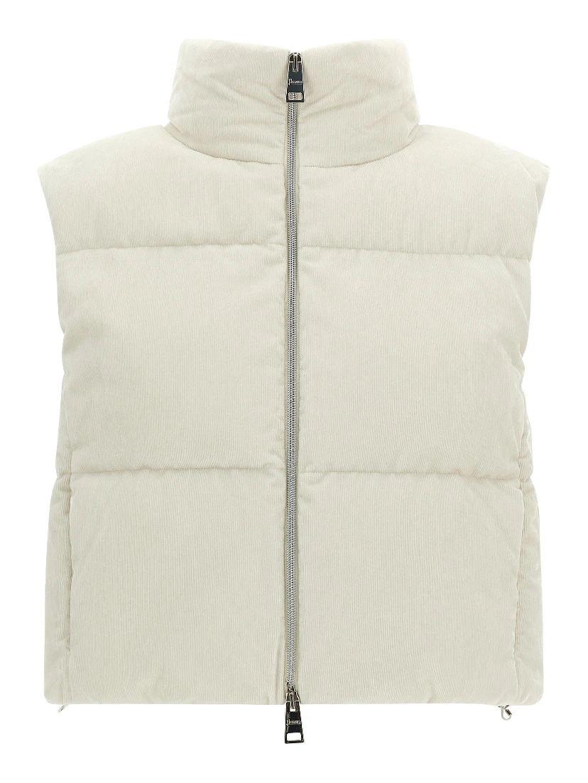 White Viscose Sleeveless Jacket