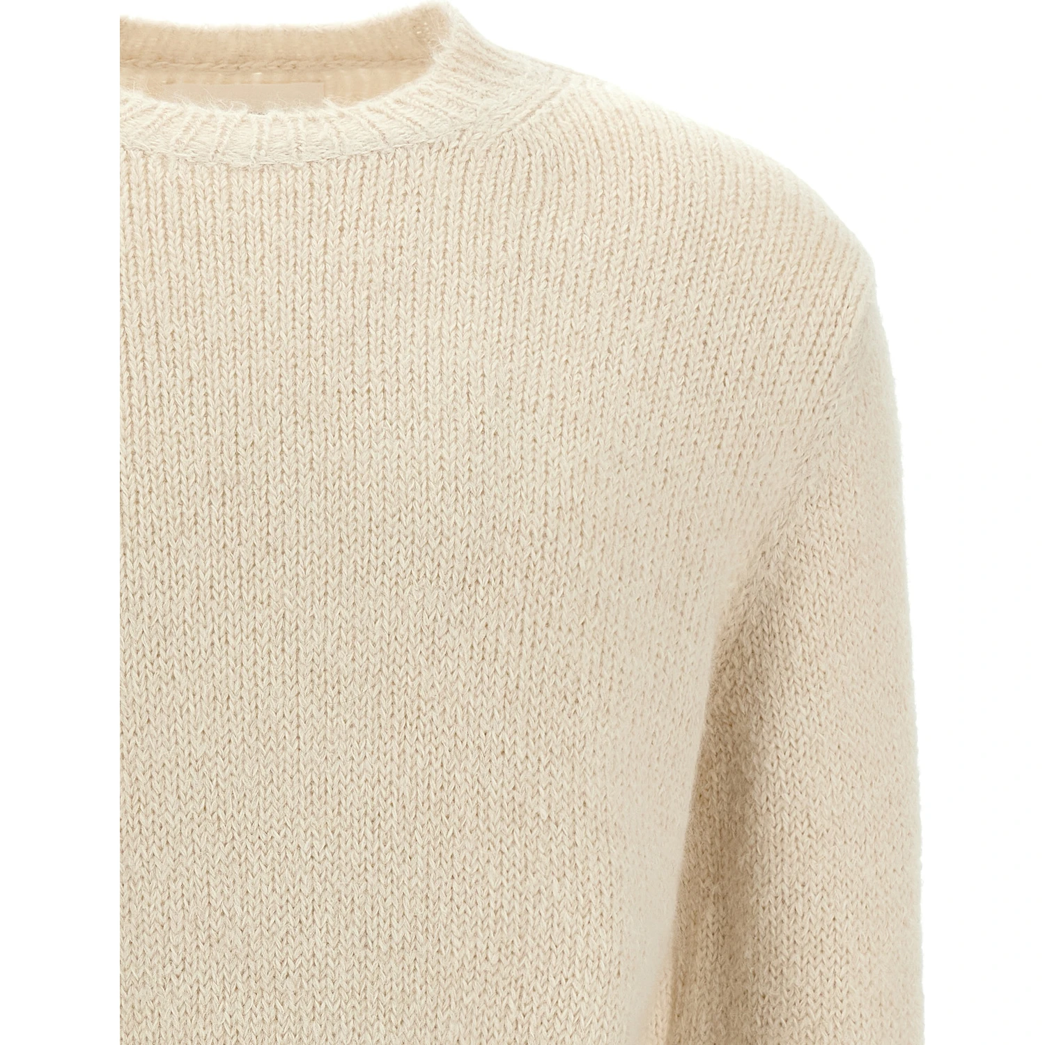 White Alpaca Leather Cardigan