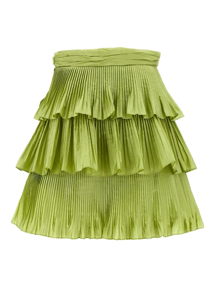 Bicolor Silk Long Skirt alternative