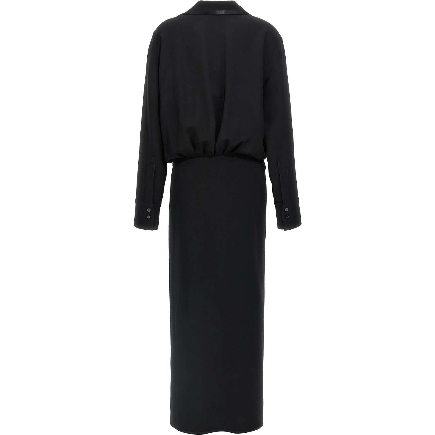Black Marabou Midi Dress