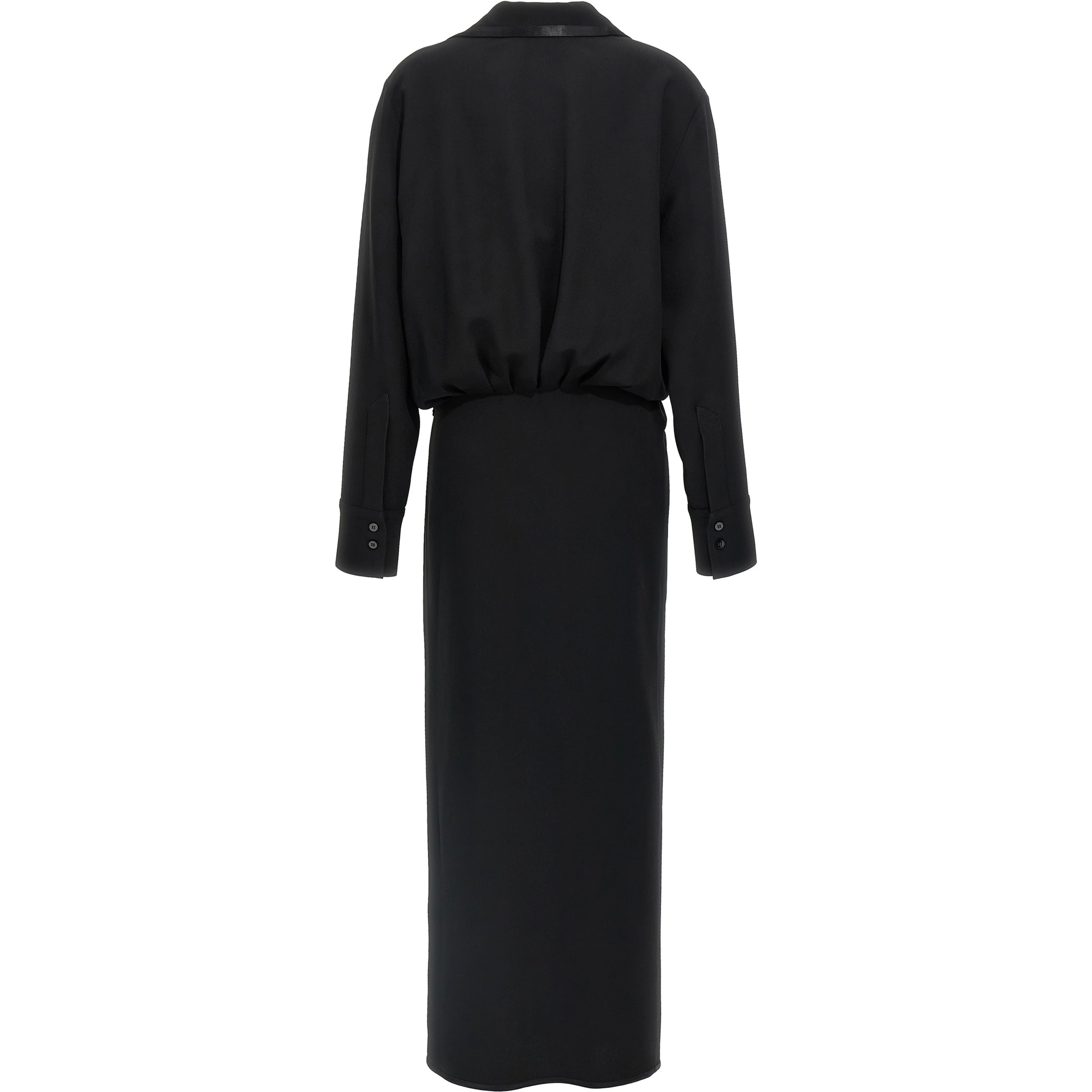 Black Marabou Midi Dress