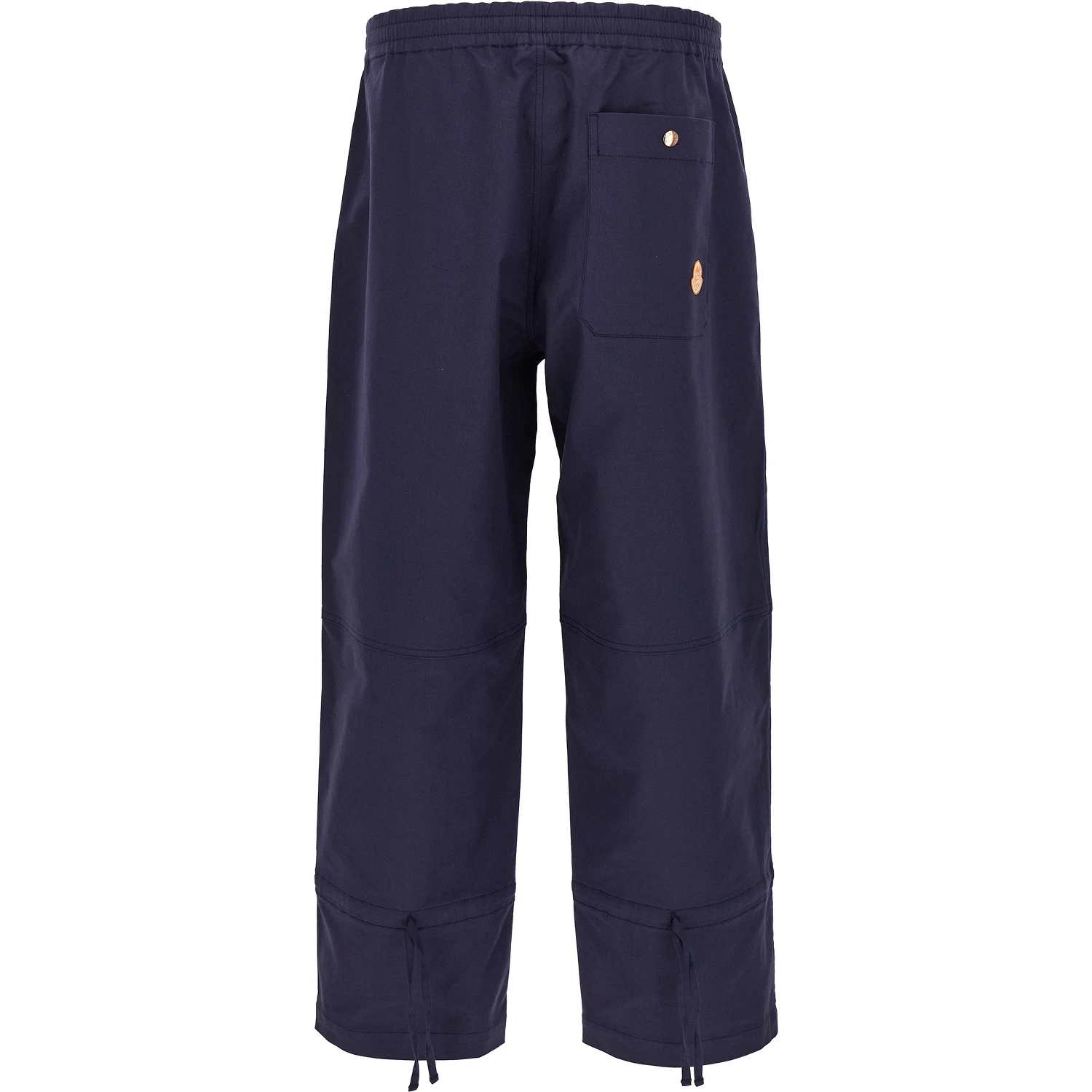 Blue Cotton Casual Pants