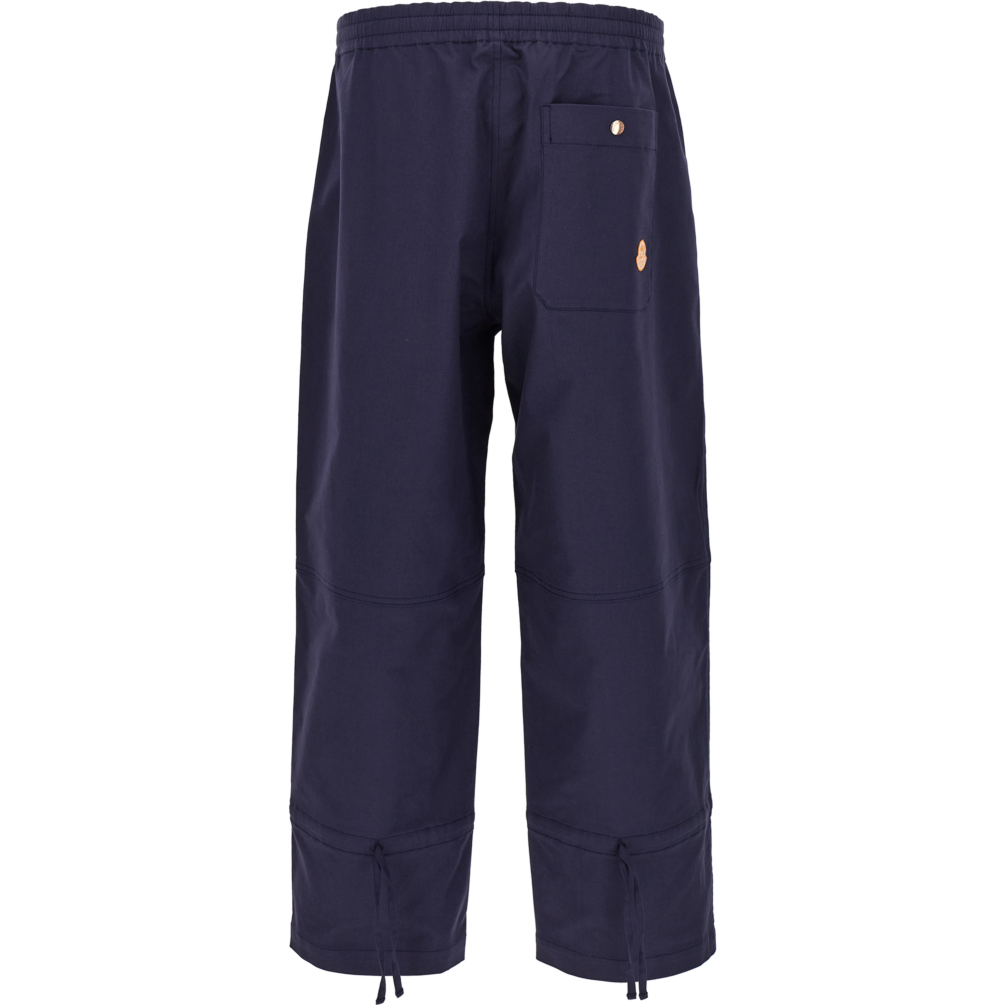 Blue Cotton Casual Pants