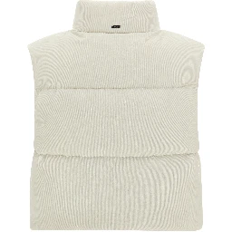 White Viscose Sleeveless Jacket