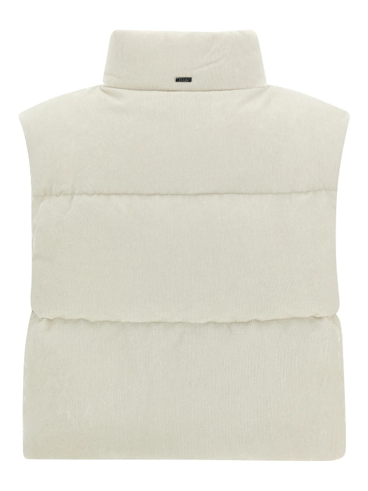 White Viscose Sleeveless Jacket alternative