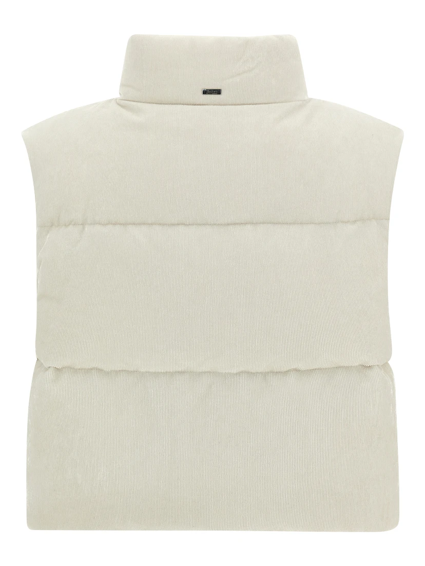 White Viscose Sleeveless Jacket