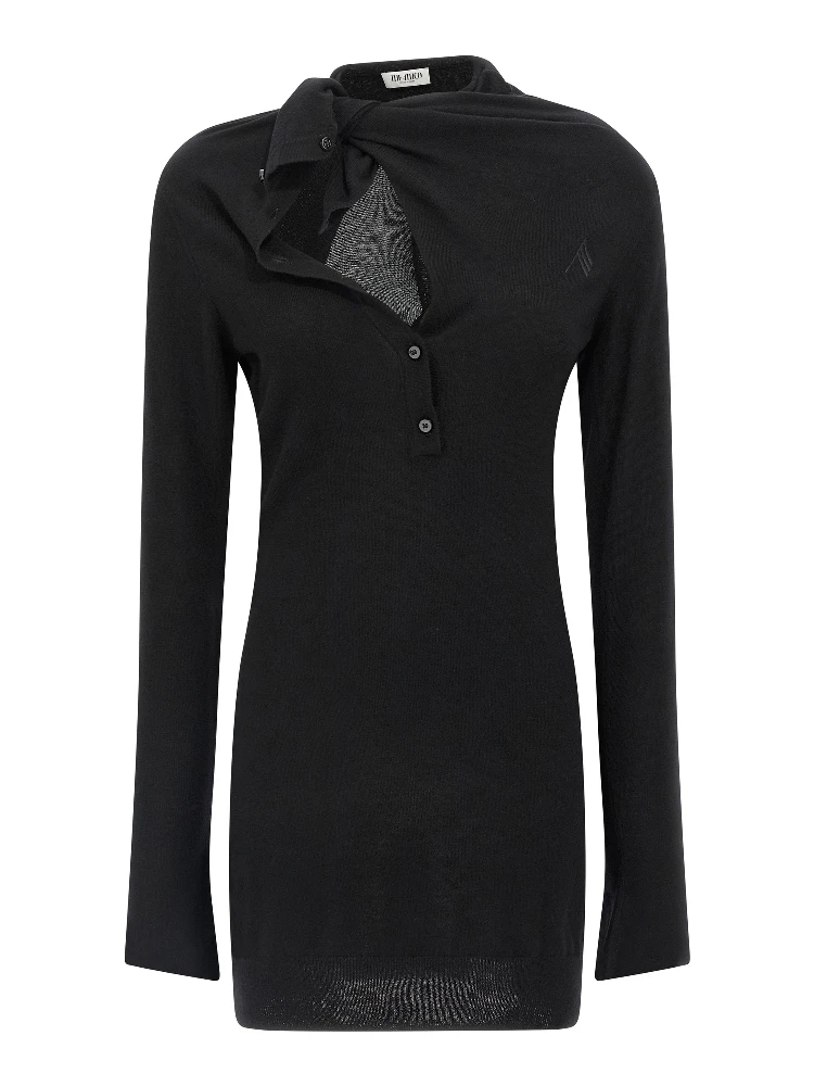 Black Virgin Wool Short Dress alternative