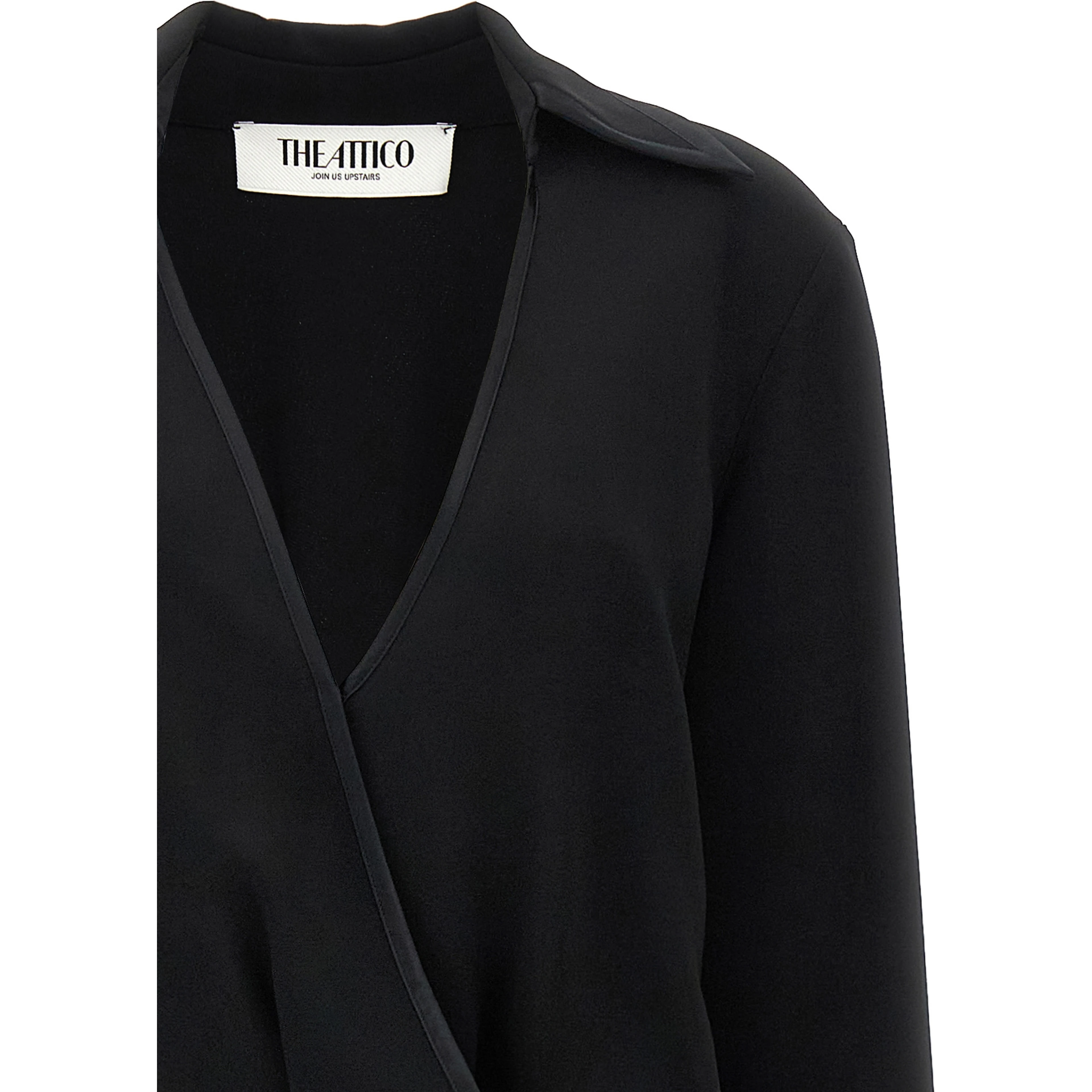Black Marabou Midi Dress