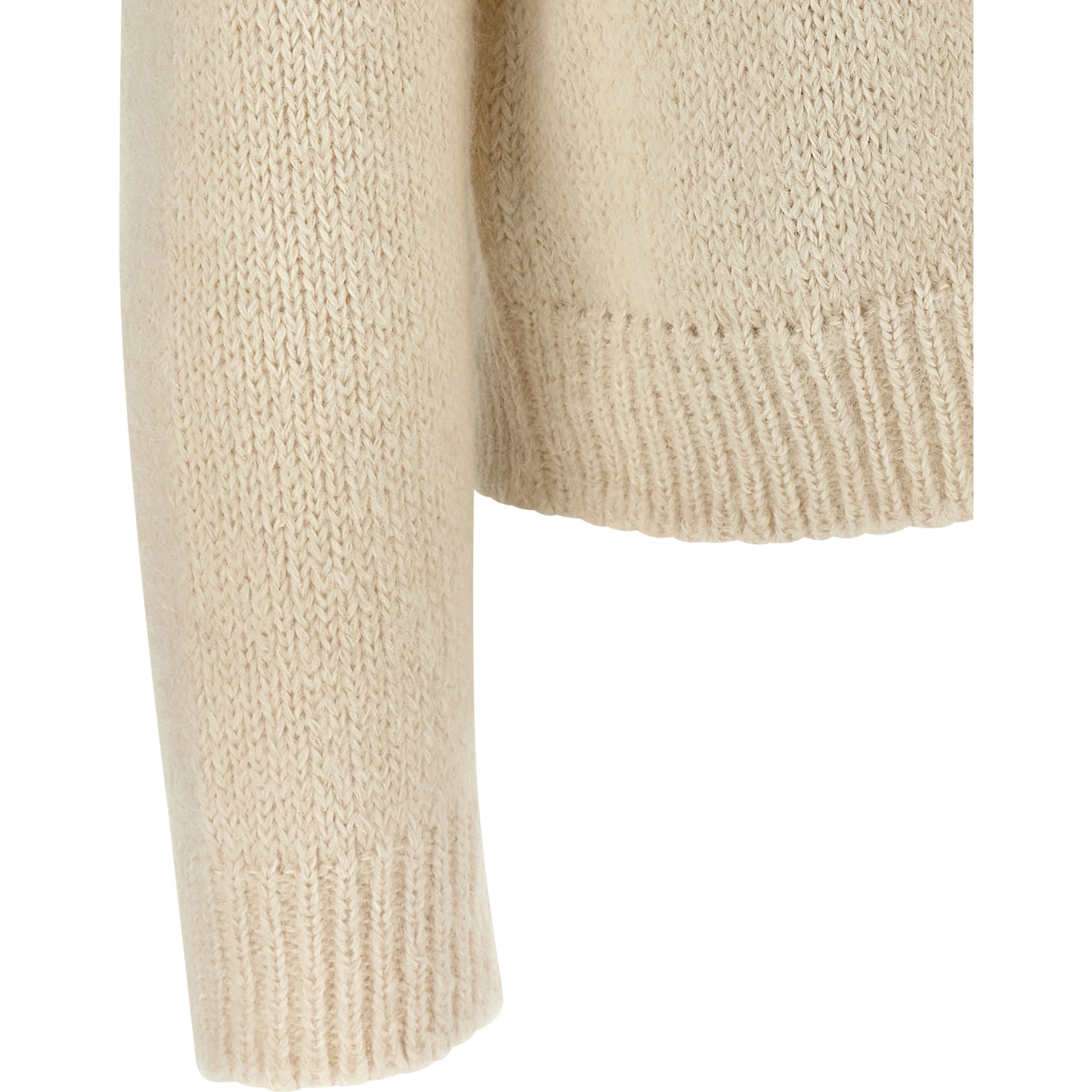 White Alpaca Leather Cardigan