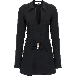 Black Marabou Short Dress