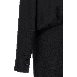 Black Marabou Midi Dress