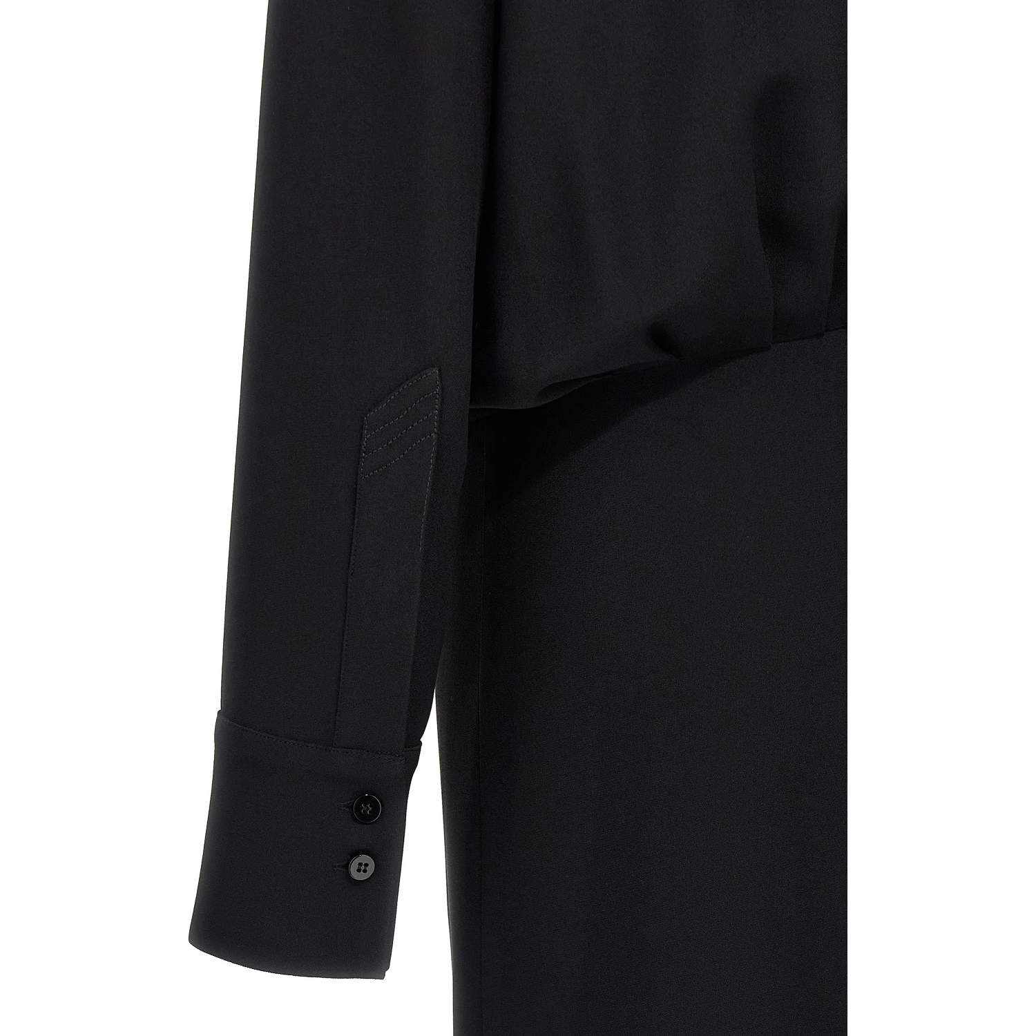 Black Marabou Midi Dress