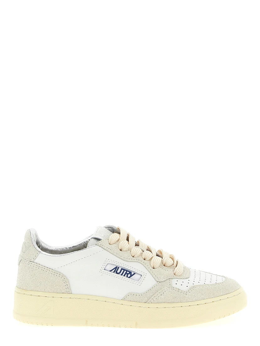 Beige Cowhide Low Top Sneakers