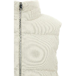 White Viscose Sleeveless Jacket