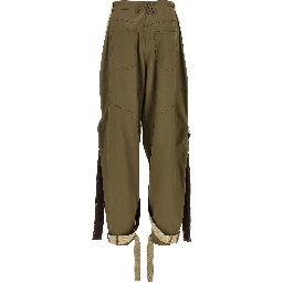 Bicolor Cotton Cargo Pants
