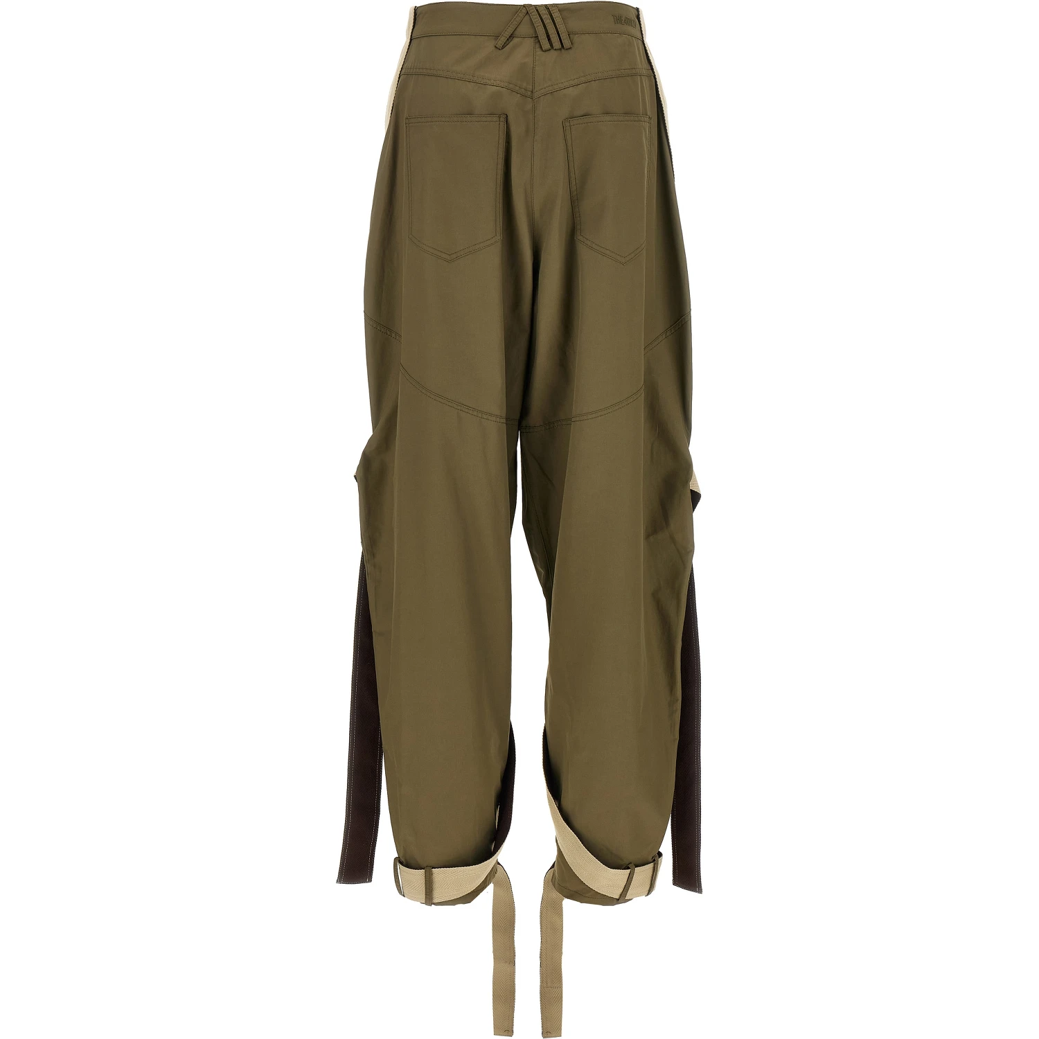 Bicolor Cotton Cargo Pants