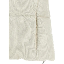 White Viscose Sleeveless Jacket