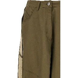 Bicolor Cotton Cargo Pants