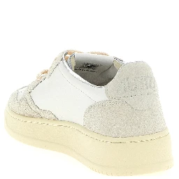 Beige Cowhide Low Top Sneakers