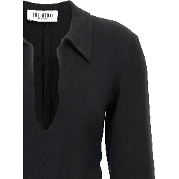 Black Marabou Short Dress