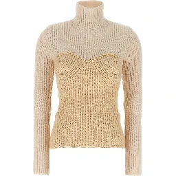 Beige Merino Wool Cardigan