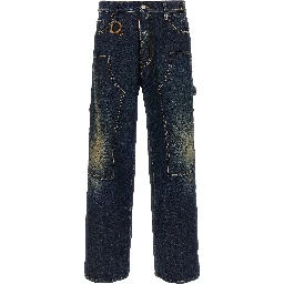Blue Cotton Jeans Denim