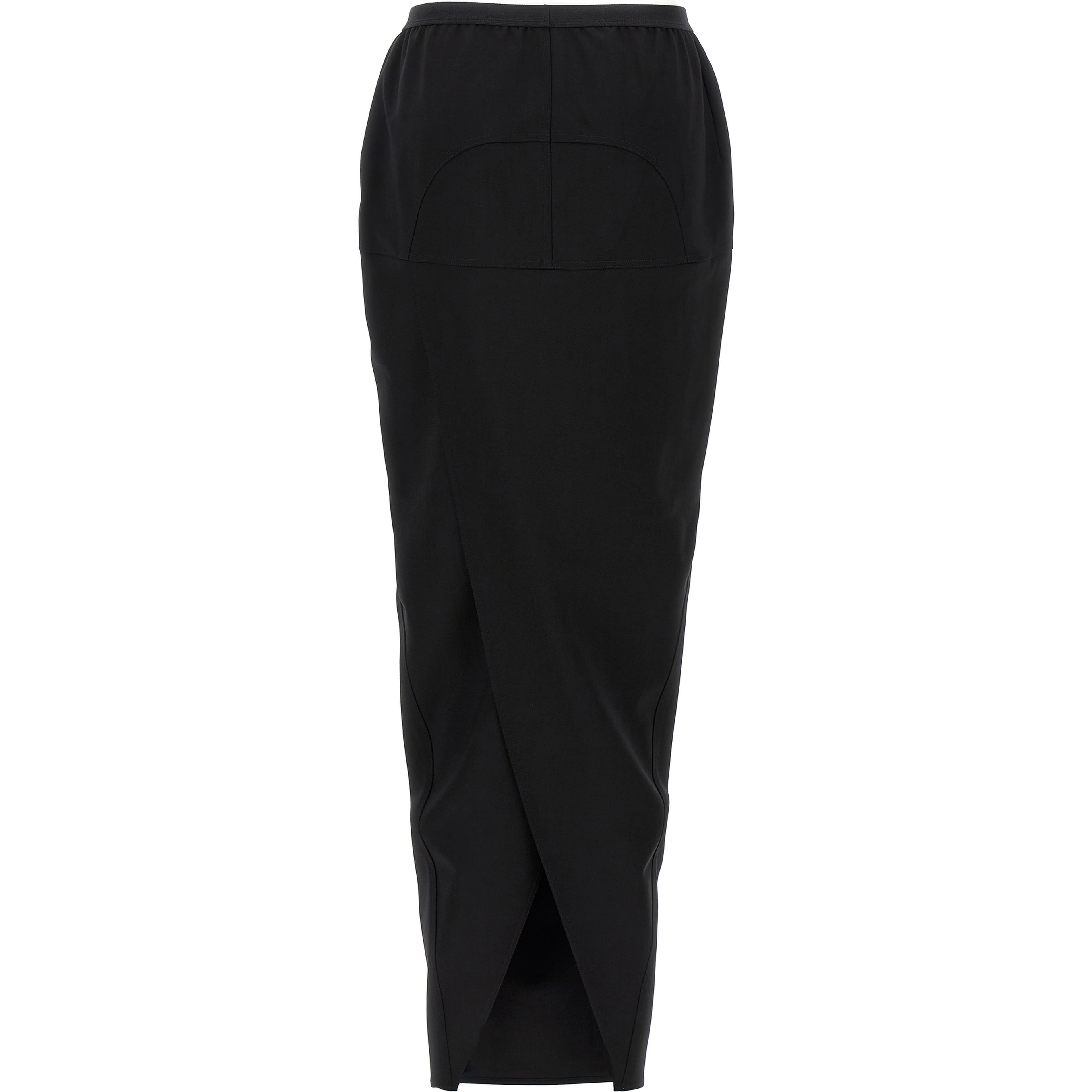 Black Wool Mini Skirt
