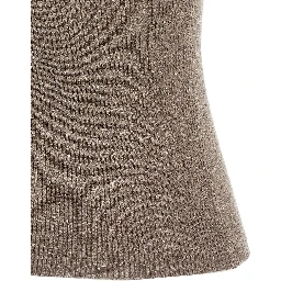 Brown Cashmere Sleeveles Sweater