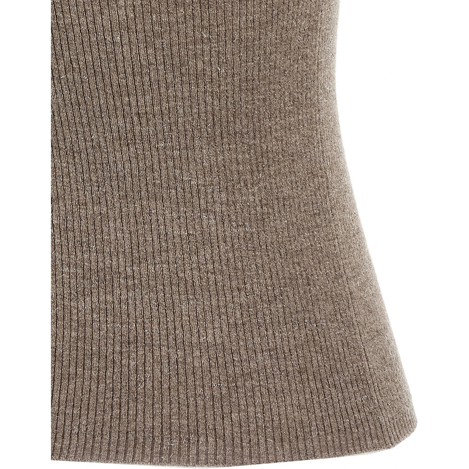 Brown Cashmere Sleeveles Sweater