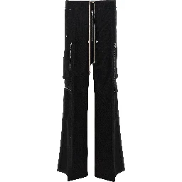 Black Wool Cargo Pants