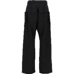 Black Virgin Wool Cargo Pants