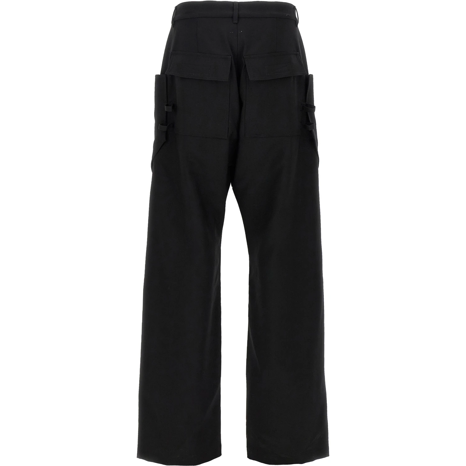 Black Virgin Wool Cargo Pants